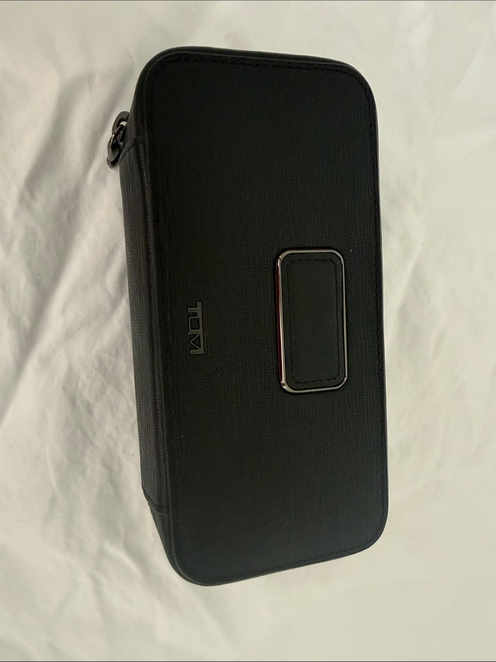 Tumi Black Nassau Watch Case with Leather Accent